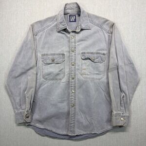 Vintage GAP Type II Denim Trucker Jean Jacket Mens Size Medium 90s Faded